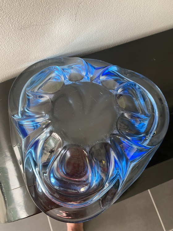 Image 1 of Gran cuenco de centro de mesa de Murano azul claro