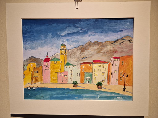 Watercolor painting Portofino