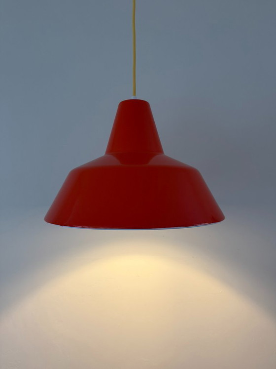 Vintage Louis Poulsen industrial lamp - Danish design lamp – Pendant lamps, Metal (photo 2 of 9)