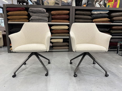 2 Leolux Mara Twist Esszimmerstuhl Mondo Stoff
