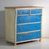 Antique painted chest of drawers in pine – Central Europe, circa 1890 – Ceramic (photo 9 of 40)