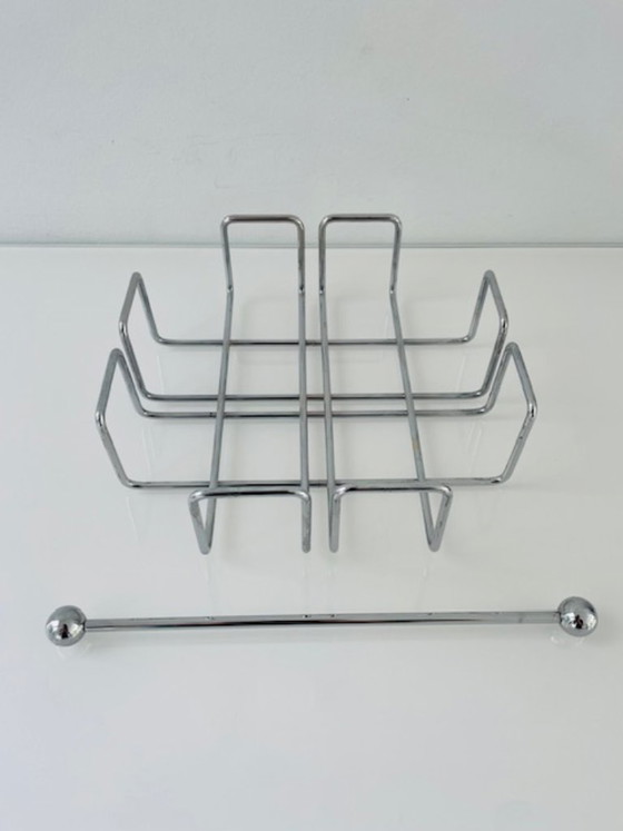 Image 1 of Retro chrome napkin holder with weight