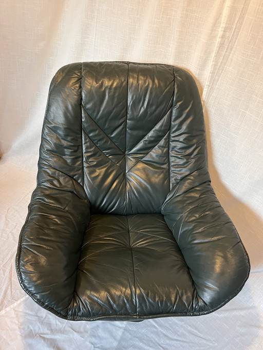 Fauteuil en cuir vintage