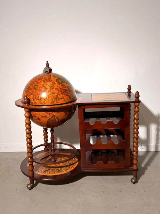 Carrello bar globo antico con portabottiglie – Carrelli bar, Vetro (photo 6 of 6)