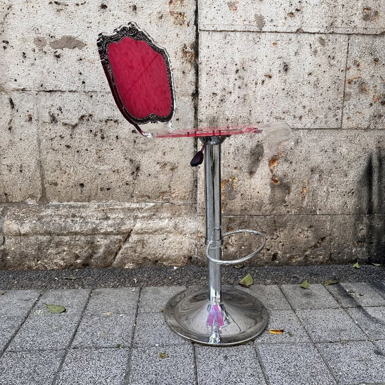Image 1 of Stool / Bench “Neo-Baroque”, acrylic glass, Acrila, 2000 / 2010 – France