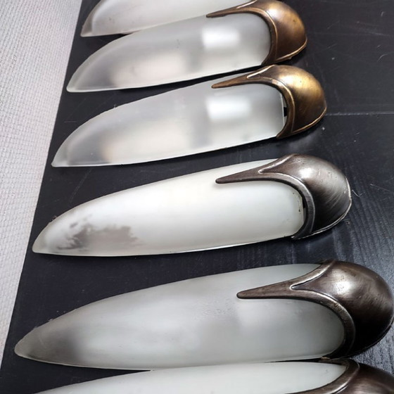 Set of 8 Wall Lamps Idearte Spain – Wall lights, Glass, Metal (photo 8 of 10)