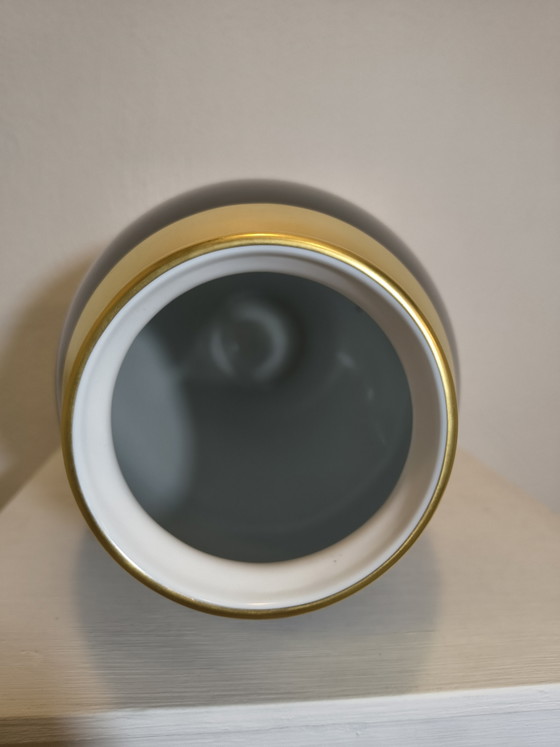 Bernardaud Limoges Vase, Black and Gold Porcelain (photo 4 of 5)