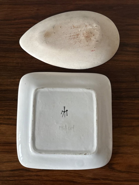 Image 1 of Coppia di piattini anni '50 di San Marino, stile Fantoni