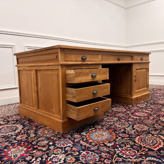Grand Bureau Anglais Classique avec Panneau Arrière – Bureaux, Métal, Bois (photo 14 of 20)