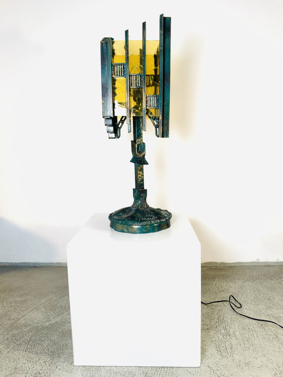 Image 1 of LAMPADA DA TAVOLO BRUTALISTA UNICA NEL SUO GENERE - BIANCARDI & JORDAN ARTE, ITALIA, anni '70