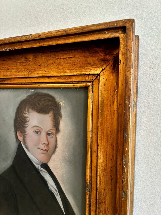 Antiguo Retrato Pastel de un Caballero, c. 1830 – Pinturas y dibujos, Paper (photo 5 of 11)