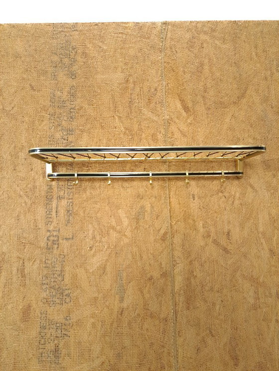 Image 1 of Porte-manteau des années 1950, noir et or, n° 21