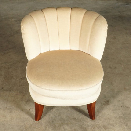 Fauteuils de cocktail vintage – Velours blanc – Années 1960 – Textile (photo 11 of 16)