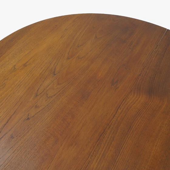 Image 1 of Uitschuifbare ronde tafel van Inge Klingeberg voor France e Son, jaren 60.