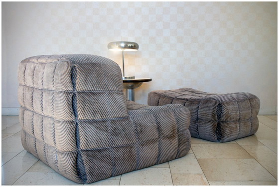 Image 1 of Poltrona Kashima e il suo pouf, Ligne Roset 1976, Michel Ducaroy