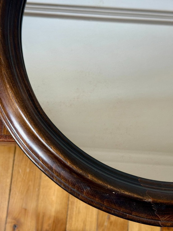 Espejo redondo de madera oscura – Glass, Wood (photo 5 of 10)