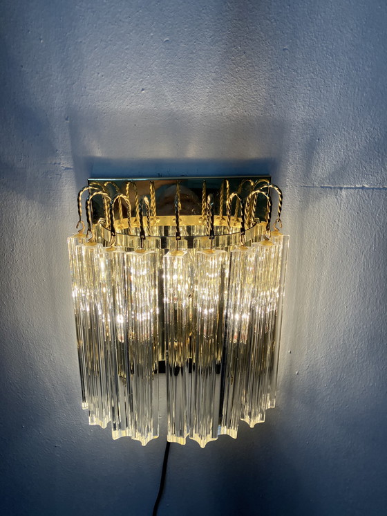 Image 1 of Lampada da parete vintage Mirano "Trilobo" di Venini, cristallo