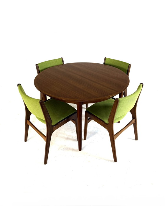 Image 1 of Vintage extendable Danish teak dining table, 1960s