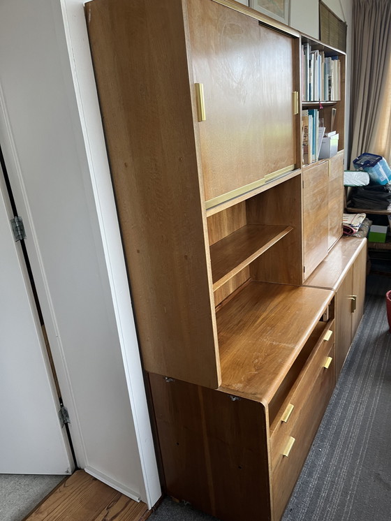 Image 1 of Vintage houten opbergkast, uit de jaren 60.