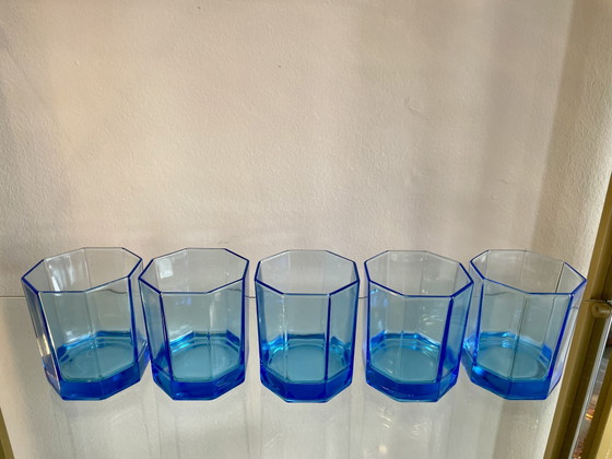 Image 1 of 5 bicchieri da whisky ottagonali