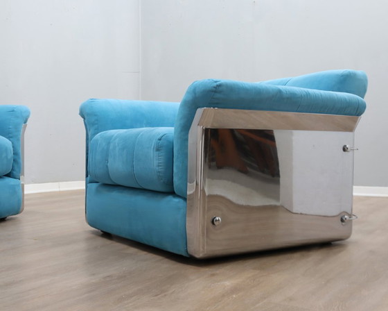 Image 1 of Vintage 1970s Saporiti Larissa Armchairs by Vittorio Introini