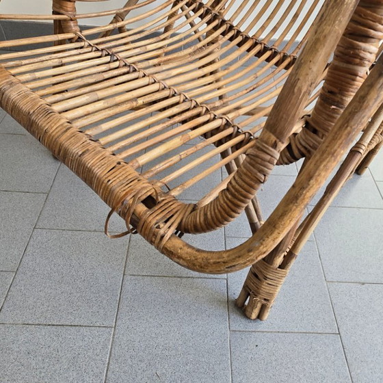 Image 1 of FAUTEUIL VINTAGE 1960 EN ROTIN 60S DLG JANINE ABRAHAM & ROL ROHE NOORDWOLDE