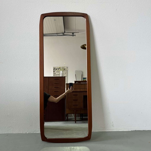 Espejo danés vintage de teca 