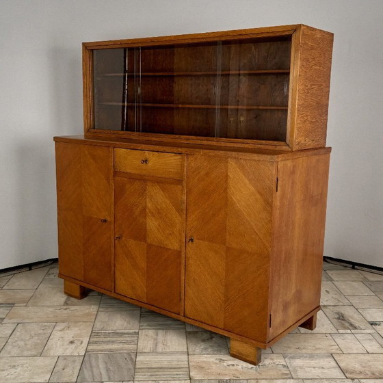 Image 1 of Vintage houten dressoir, jaren 1930, Tsjechoslowakije