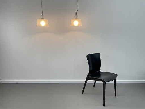 2 x Acquatinta Murano Glass Pendant Lamps (Satin Finish)