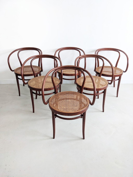6 sedie da pranzo 'n. 209' di Thonet anni '80