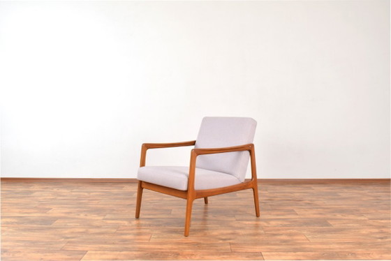Mid-Century Swedish Teak Lounge Chair by Alf Svensson for Dux, 1960s. – Armchairs, Textile, Wood (photo 2 of 10)