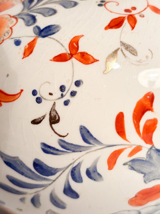 Vase en céramique Laveno à motif floral peint à la main, années 1940 – Ceramic, Art Deco (photo 2 of 8)