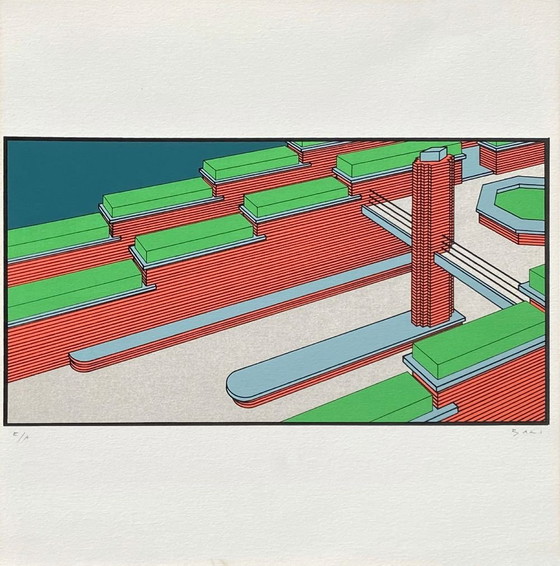 Image 1 of Alberto BALI Périphérie 07 Serigrafia firmata 1981