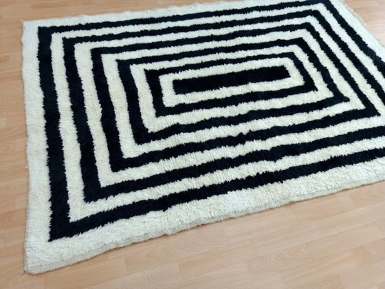 Image 1 of Marokkanischer Berber-Teppich, naturfarben, mit geometrischen Motiven, 250 cm x 150 cm 