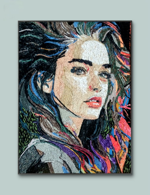 ArtStudio22 – Luna-Malerei mit geflochtenem Juteseil