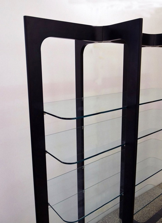 Image 1 of Wood and Glass Bookcase from Bernini, 1970
