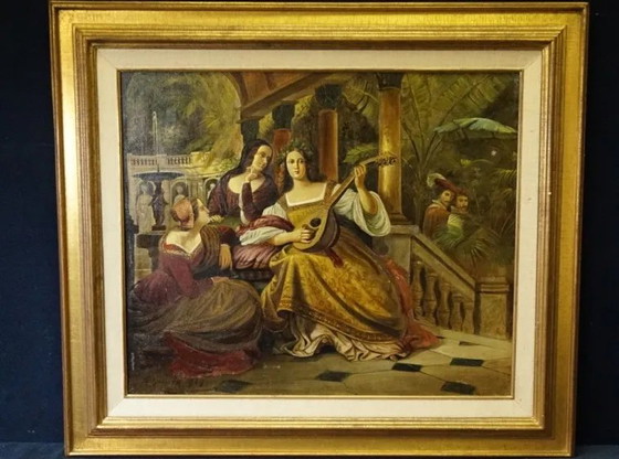 The painting "La Scène Galante" 1929 year. – Paintings & Drawings, Canvas (photo 4 of 4)