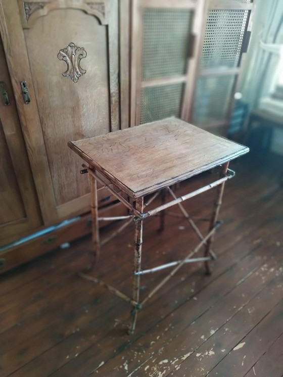 Image 1 of Bamboe Tafeltje Antiek