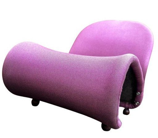 Verner Panton G-Type 1-2-3 Paarse Fauteuil Voor Fritz Hansen