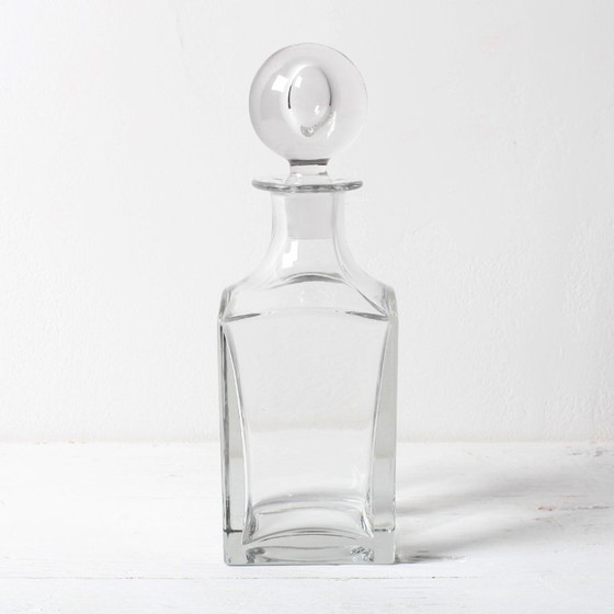 Carafe à whisky en cristal style milieu du XXe siècle : carafe à liqueur en verre italien, années 1960 (photo 6 of 8)