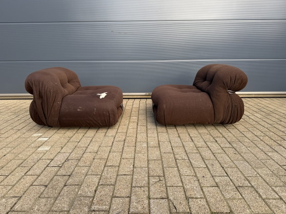 Image 1 of Cassina Soriana 2x 1 plaza original de los años 70 Tobia & Afra Scarpa