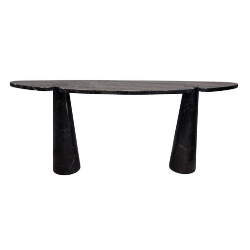 Consolle EROS, marmo nero marquina, Angelo Mangiarotti per Skipper, 1970 – Italia