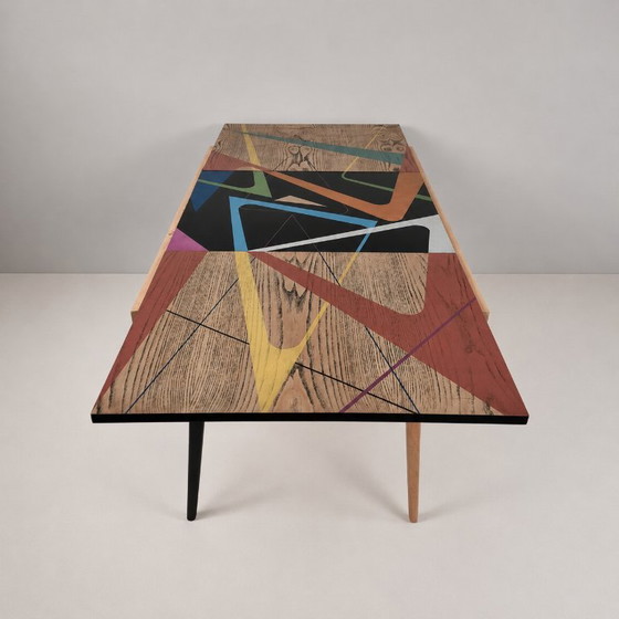 Vintage essenhouten tafel, jaren 70 – Eettafels, Wood (photo 9 of 10)