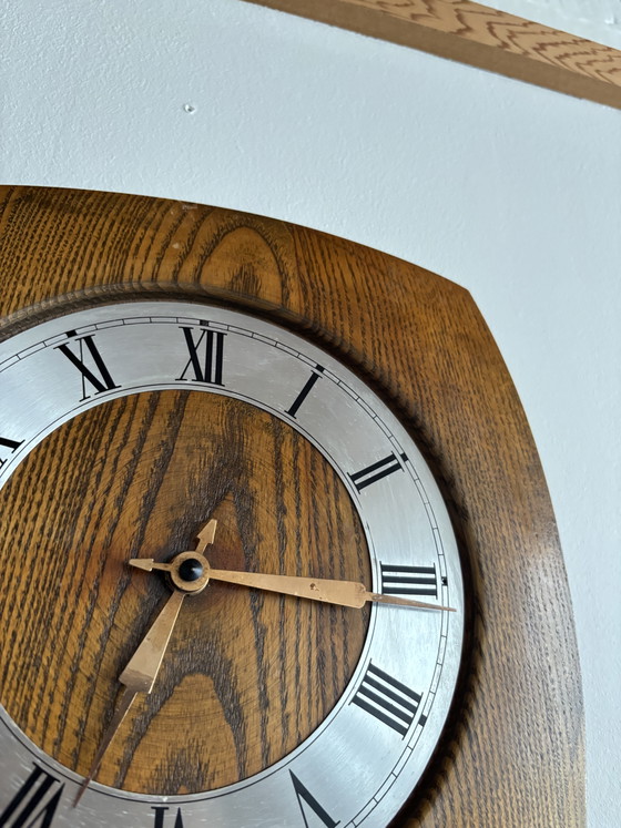Orologio da parete brutalista - Funzionante – Quartz, Metal, Wood (photo 3 of 5)