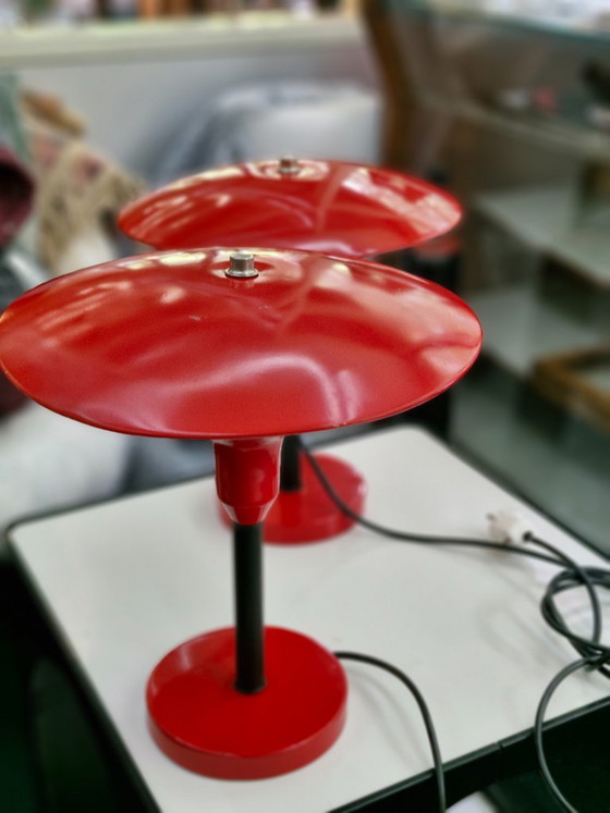 Vintage East German UFO Mushroom Table Lamps – Set of 2 – Metal (photo 3 of 5)