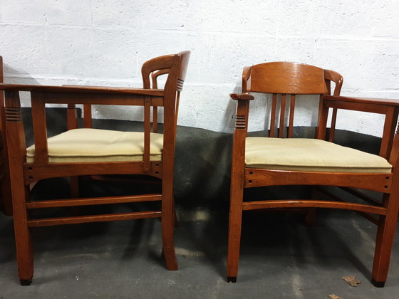 Image 1 of 6x Fauteuils de salle à manger Art Nouveau Schuitema