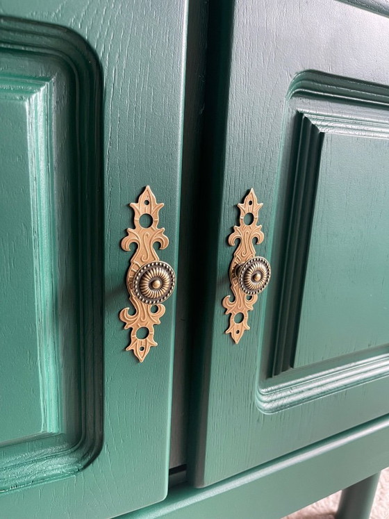 Image 1 of Unieke statementkast | Diepgroen met messing details