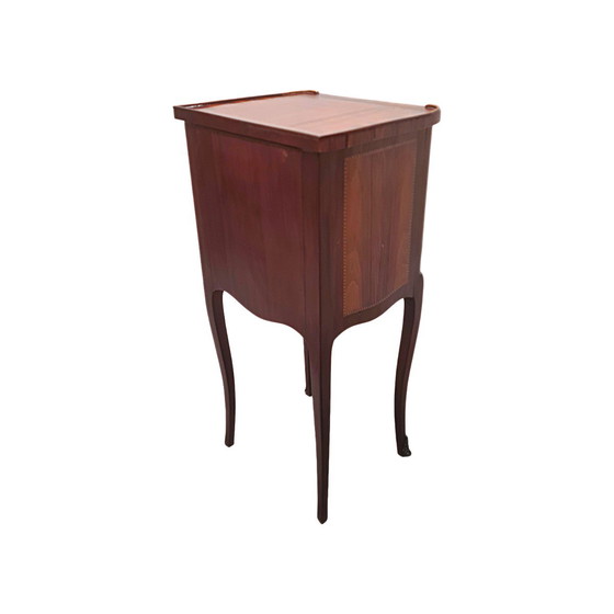 Image 1 of Ancienne table de nuit française de style Louis XVI, vers 1900