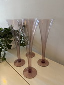 Set di 4 flûte italiane in ametista, accessori da bar italiani