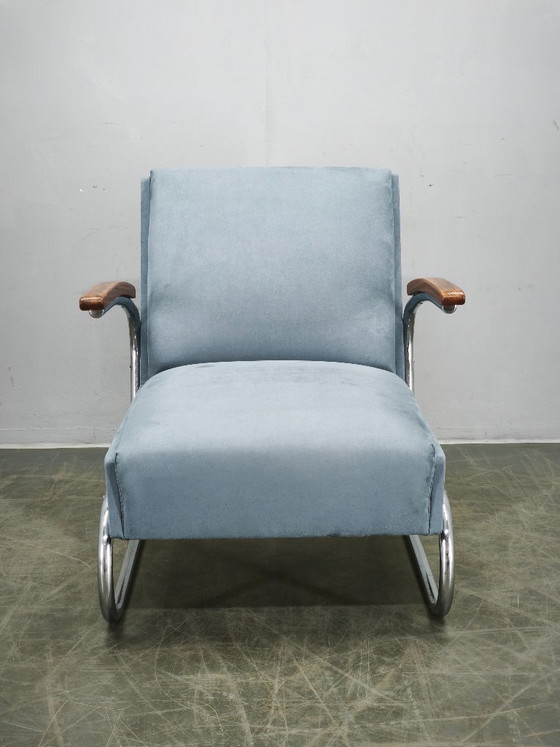 Image 1 of Fauteuil cantilever Bauhaus des années 1930, style Thonet S 411, attribué à Kovona
